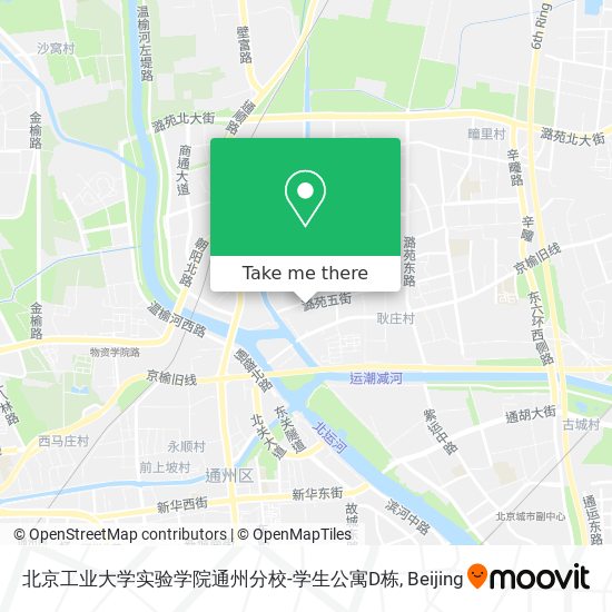 北京工业大学实验学院通州分校-学生公寓D栋 map