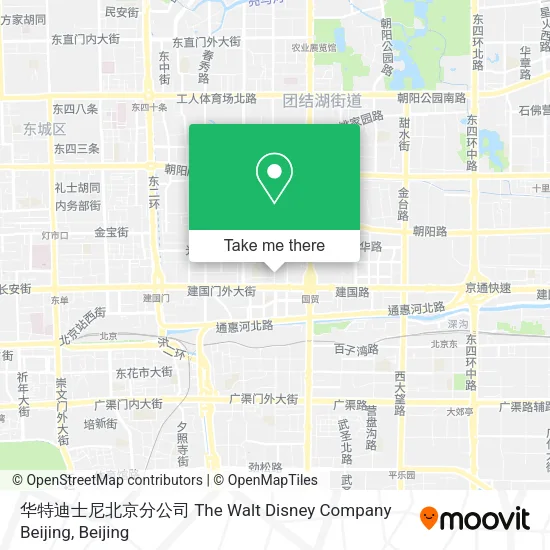 华特迪士尼北京分公司 The Walt Disney Company Beijing map