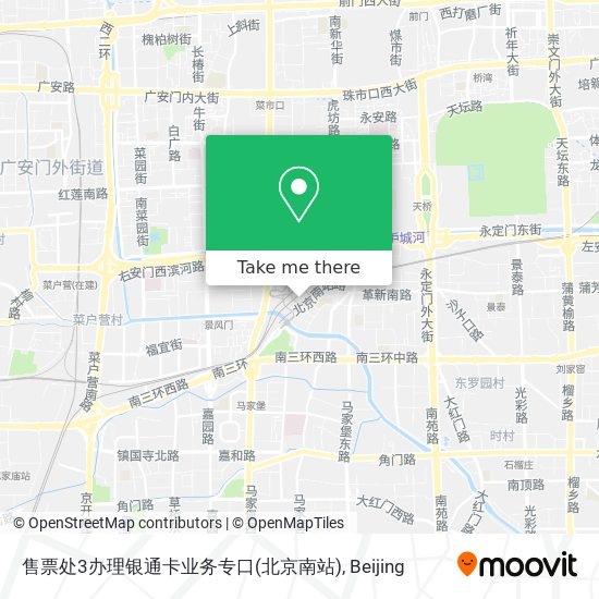 售票处3办理银通卡业务专口(北京南站) map