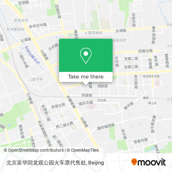 北京富华回龙观公园火车票代售处 map