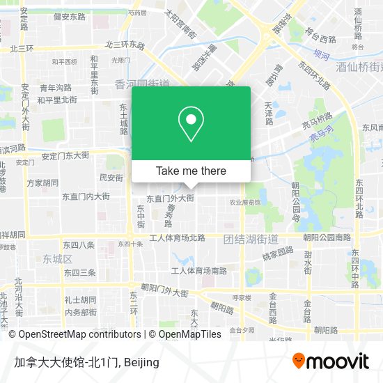 加拿大大使馆-北1门 map