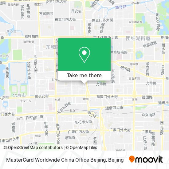 MasterCard Worldwide China Office Beijing map