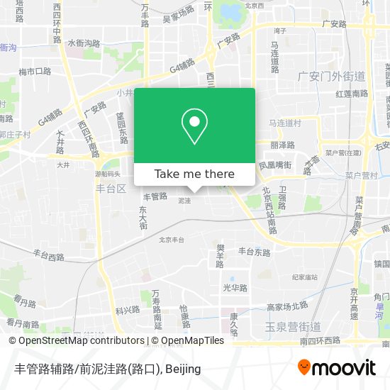 丰管路辅路/前泥洼路(路口) map