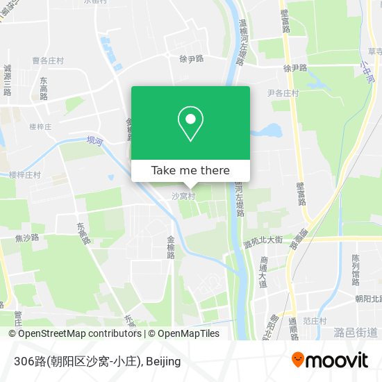 306路(朝阳区沙窝-小庄) map