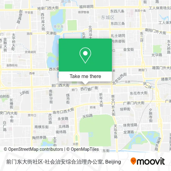 前门东大街社区-社会治安综合治理办公室 map