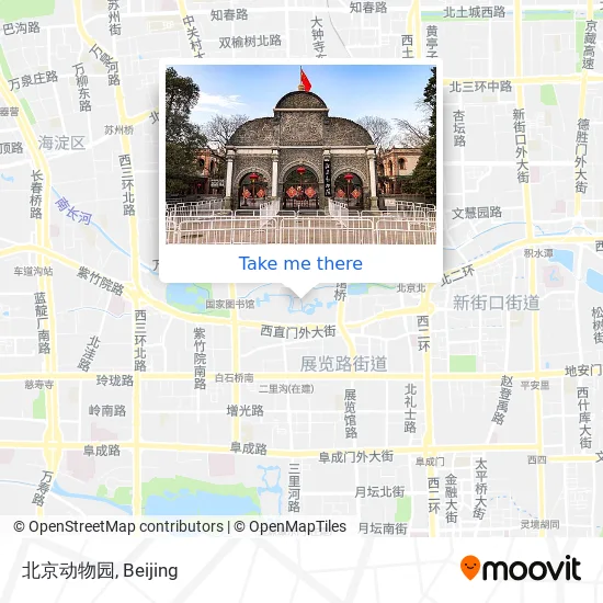北京动物园 map