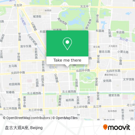 盘古大观A座 map