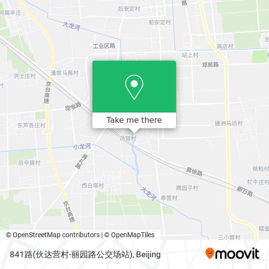 841路(伙达营村-丽园路公交场站) map