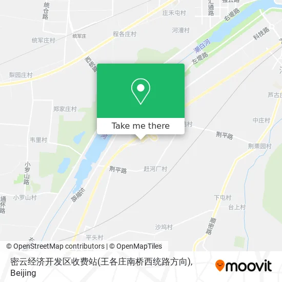 密云经济开发区收费站(王各庄南桥西统路方向) map