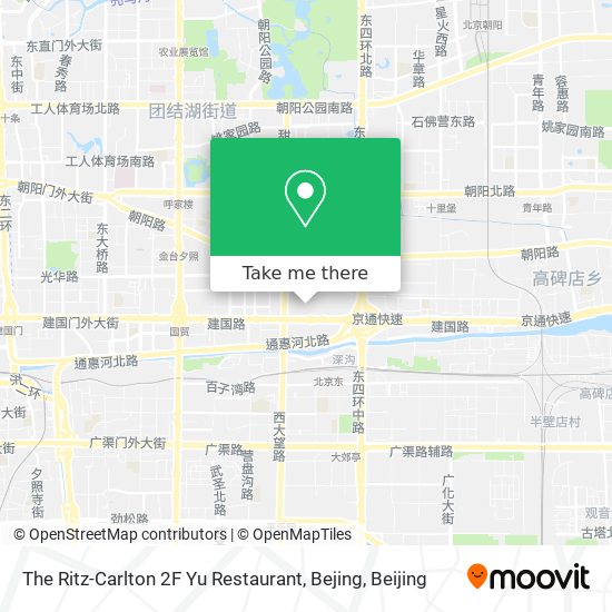 The Ritz-Carlton 2F Yu Restaurant, Bejing map