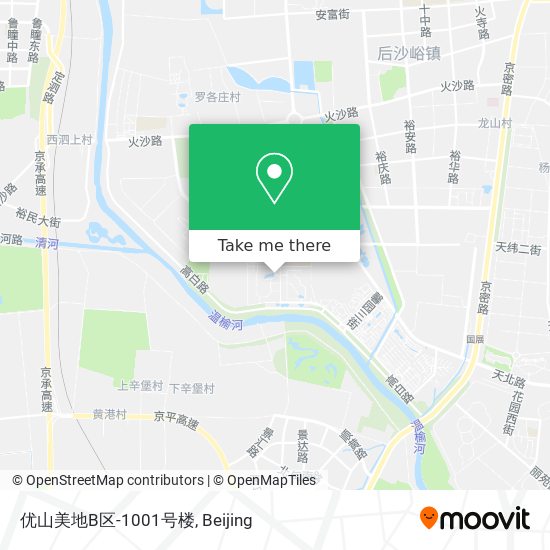 优山美地B区-1001号楼 map
