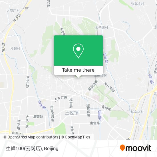 生鲜100(云岗店) map