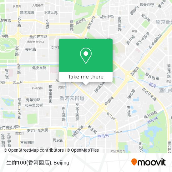 生鲜100(香河园店) map