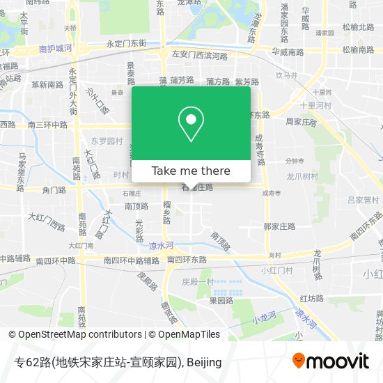 专62路(地铁宋家庄站-宣颐家园) map