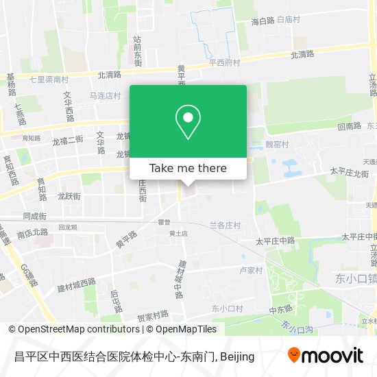 昌平区中西医结合医院体检中心-东南门 map