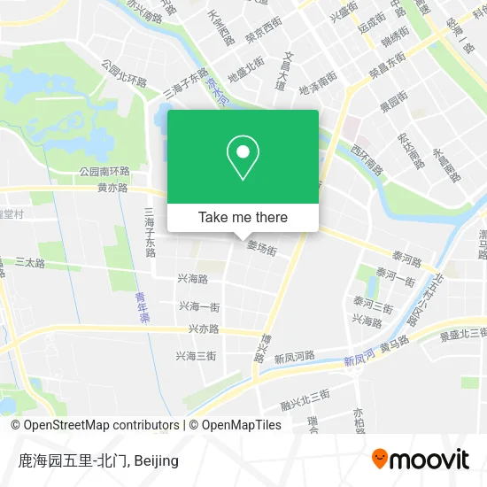 鹿海园五里-北门 map