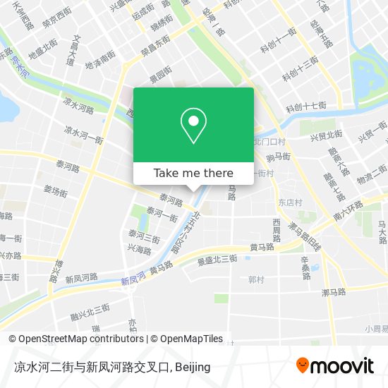 凉水河二街与新凤河路交叉口 map
