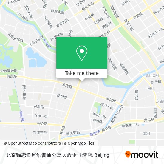 北京猫恋鱼尾纱普通公寓大族企业湾店 map