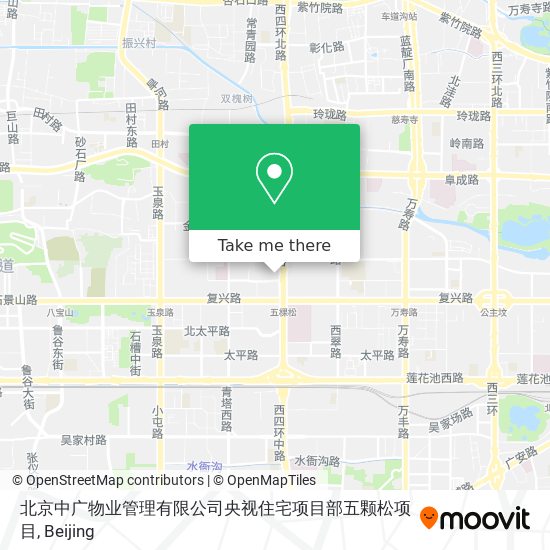 北京中广物业管理有限公司央视住宅项目部五颗松项目 map