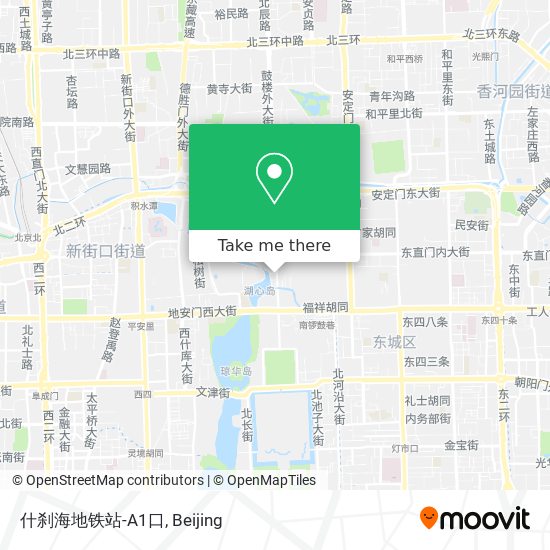 什刹海地铁站-A1口 map