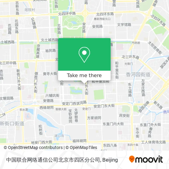 中国联合网络通信公司北京市四区分公司 map