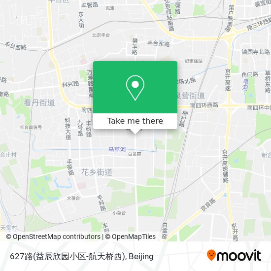 627路(益辰欣园小区-航天桥西) map