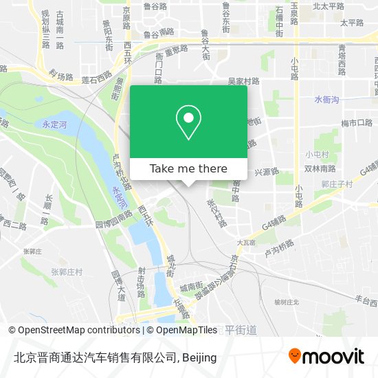 北京晋商通达汽车销售有限公司 map