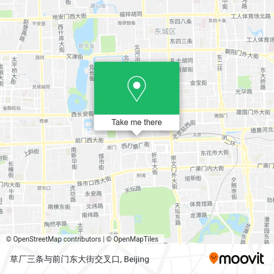 草厂三条与前门东大街交叉口 map