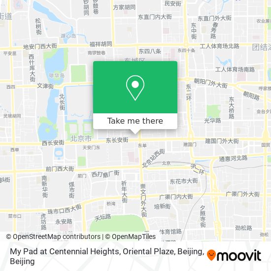 My Pad at Centennial Heights, Oriental Plaze, Beijing map