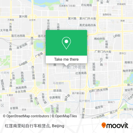 红莲南里站自行车租赁点 map