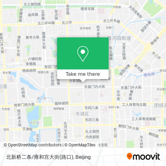 北新桥二条/雍和宫大街(路口) map