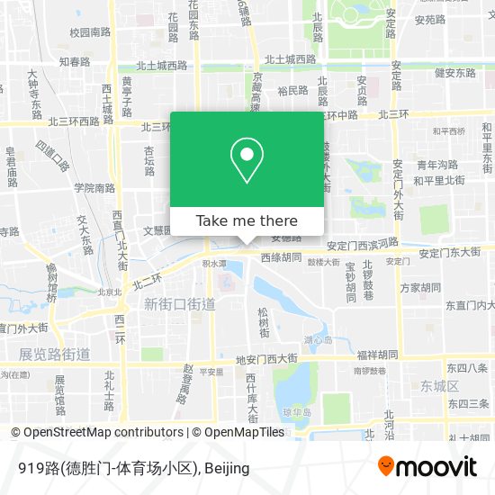 919路(德胜门-体育场小区) map