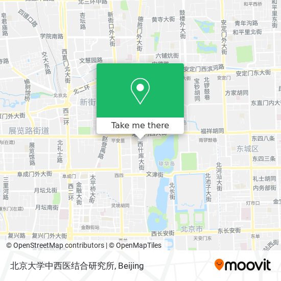 北京大学中西医结合研究所 map