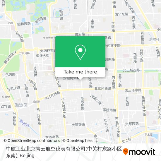 中航工业北京青云航空仪表有限公司(中关村东路小区东南) map