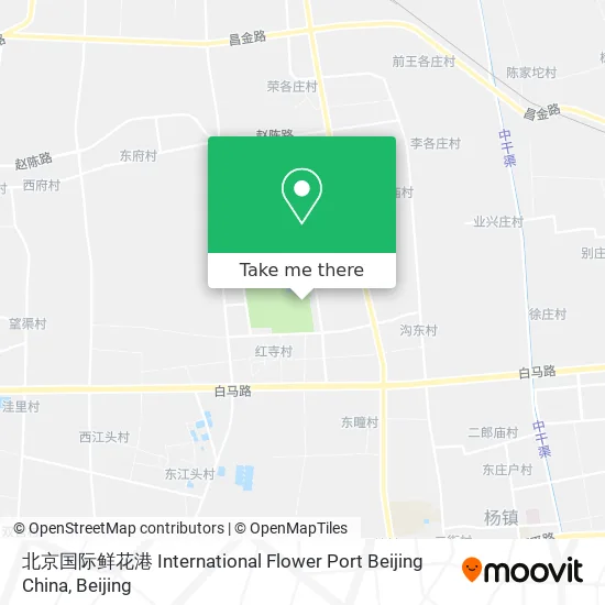 北京国际鲜花港 International Flower Port Beijing China map