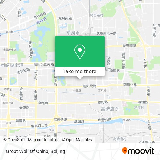 Great Wall Of China map
