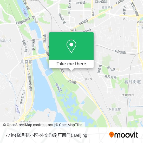 77路(晓月苑小区-外文印刷厂西门) map