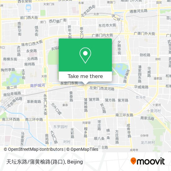 天坛东路/蒲黄榆路(路口) map