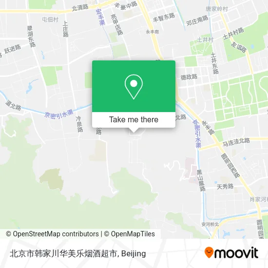 北京市韩家川华美乐烟酒超市 map