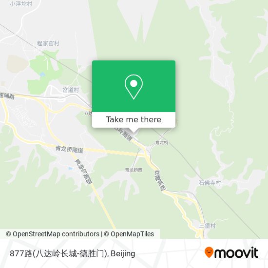 877路(八达岭长城-德胜门) map