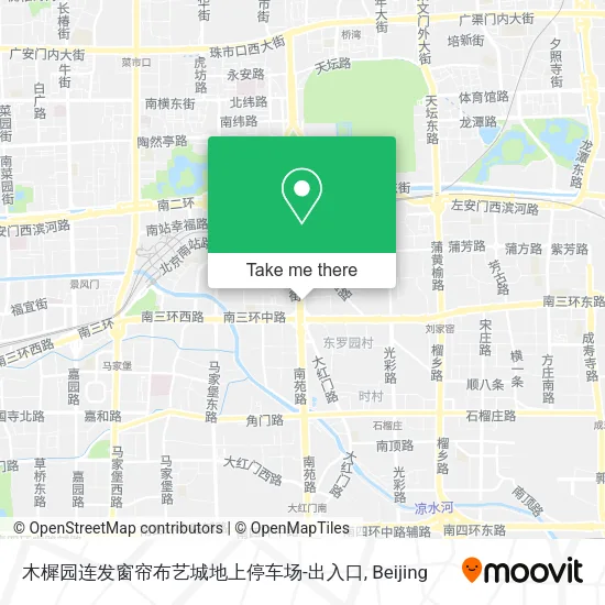 木樨园连发窗帘布艺城地上停车场-出入口 map