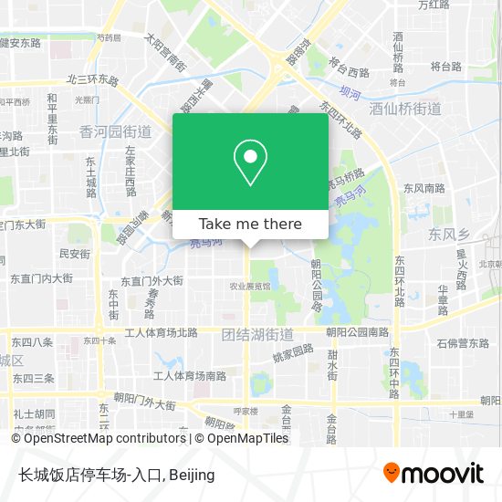 长城饭店停车场-入口 map