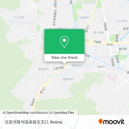 北安河路与温泉路交叉口 map