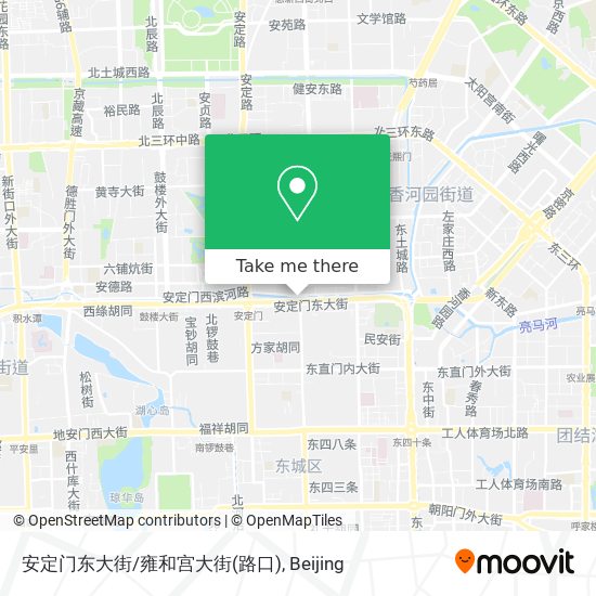 安定门东大街/雍和宫大街(路口) map