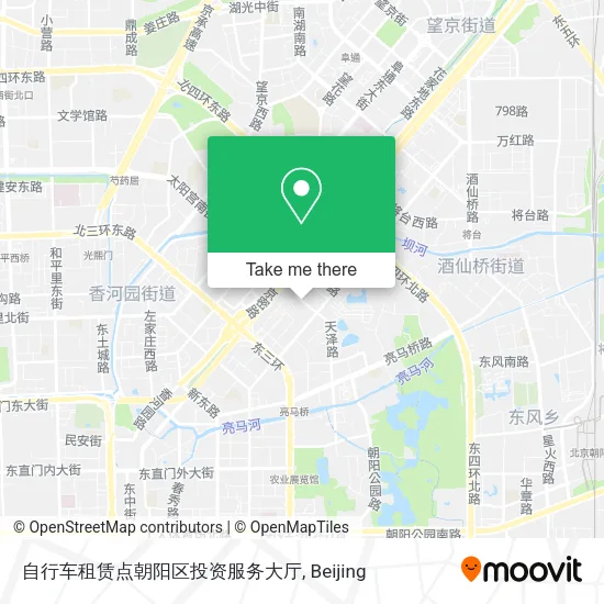 自行车租赁点朝阳区投资服务大厅 map