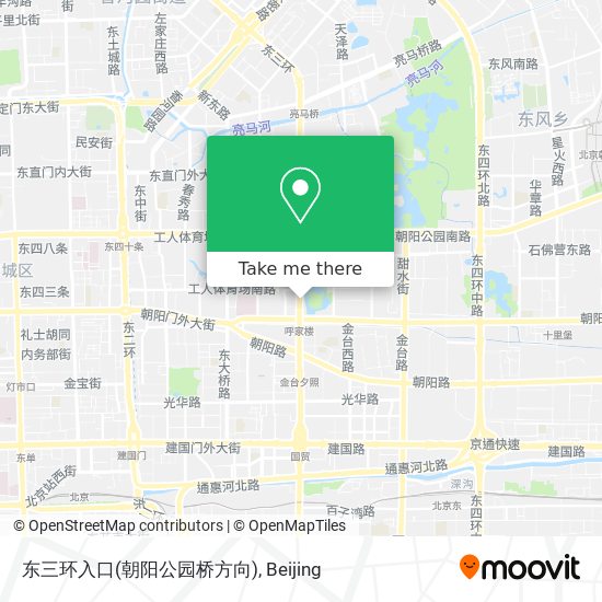 东三环入口(朝阳公园桥方向) map