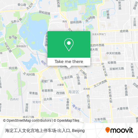 海淀工人文化宫地上停车场-出入口 map