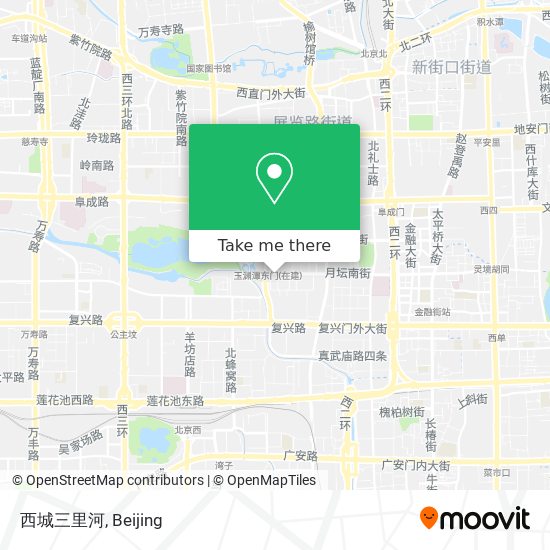 西城三里河 map