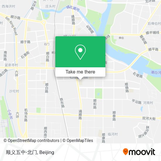 顺义五中-北门 map