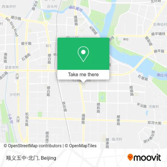 顺义五中-北门 map